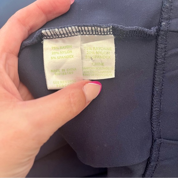 Lilly Pulitzer Blue Ponte Pants Stretch Navy Pull On Travel Trousers Size Small - Picture 7 of 9